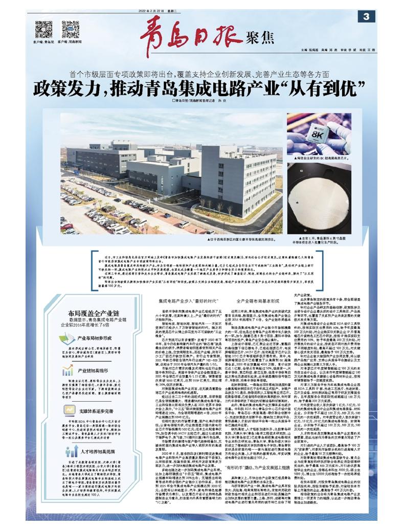 青岛集成电路产业,2023年青岛地方专项计划