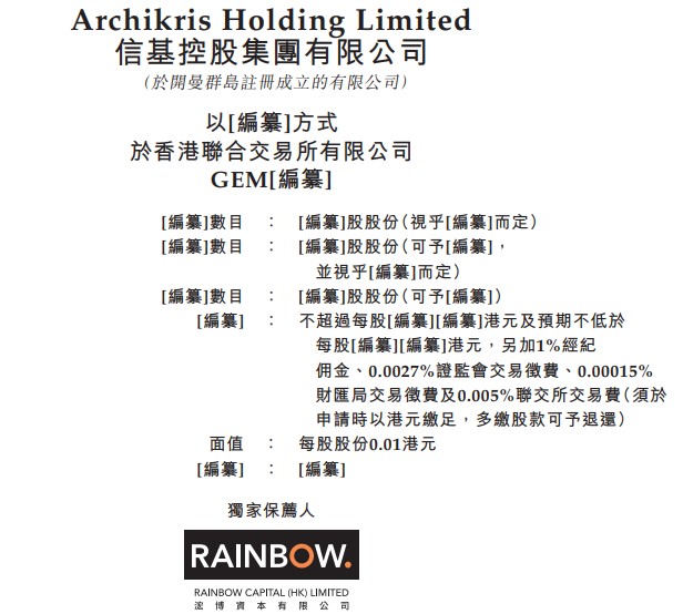 新股消息|信基控股递表港交所创业板为香港室内设计及装修解决方案供应商