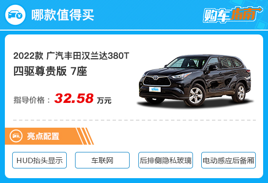 2023款汉兰达380t豪华版,2023款汉兰达380t尊贵版价格