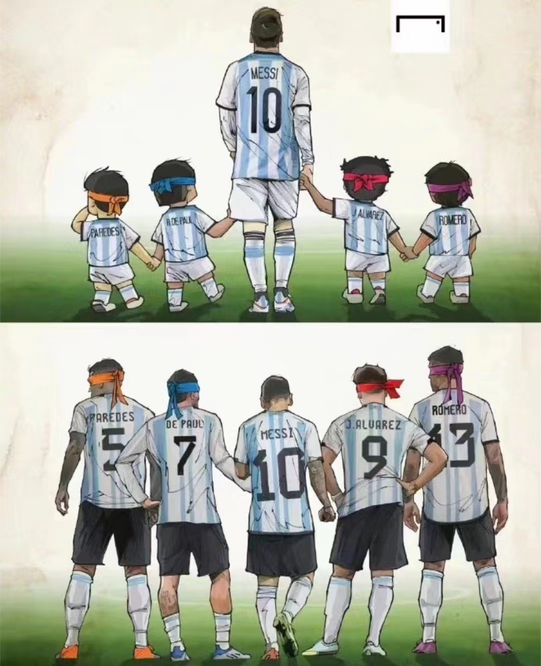 阿根廷队每个人都在成就梅西,阿根廷队每个队员都在为梅西圆梦